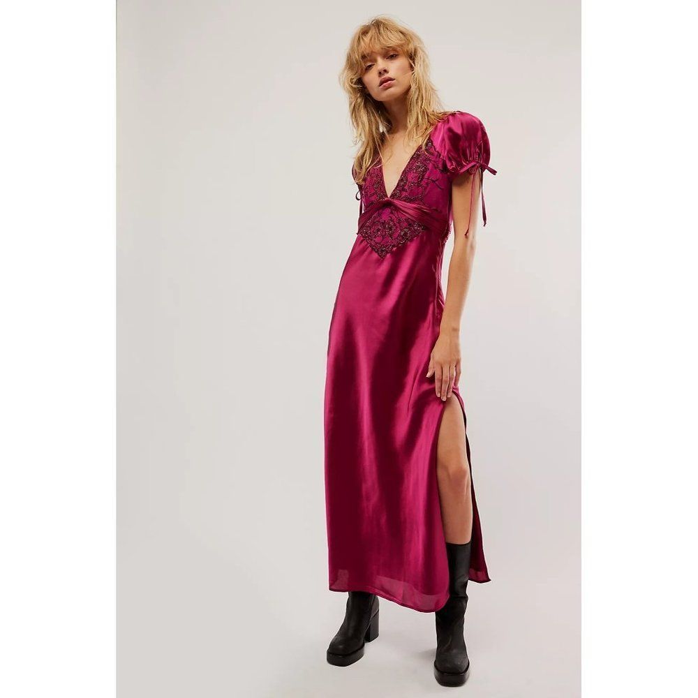Free People Cooper Maxi Dress in Razzy Zazzy NWT Size 2